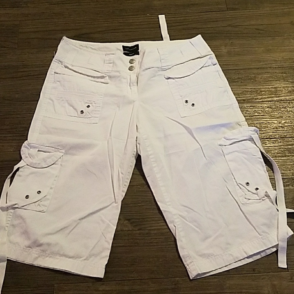 The limited white cargo shorts